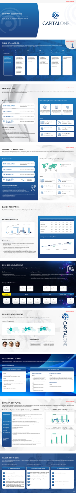 Design de PowerPoint par pb pour CAPITAL ONE PARTNERS SP. Z O.O. SP.K. | Design : #25374265