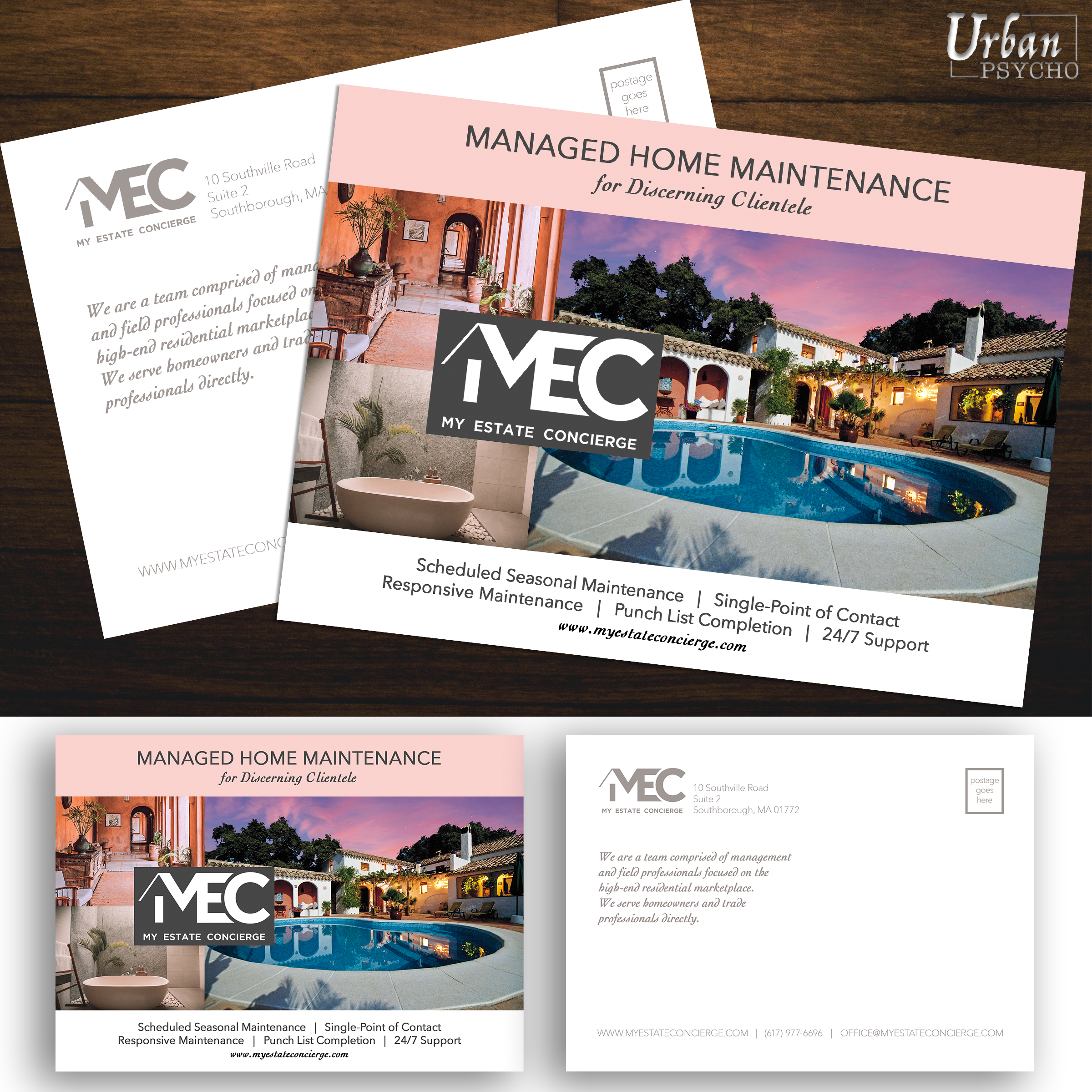 Postcard Design by Urban Psycho Art for My Estate Concierge | Design #25363339