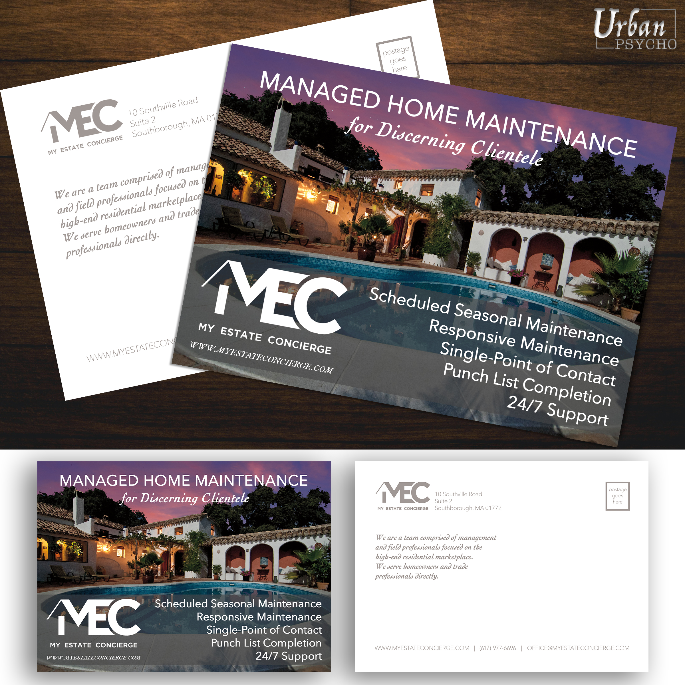 Postcard Design by Urban Psycho Art for My Estate Concierge | Design #25363342