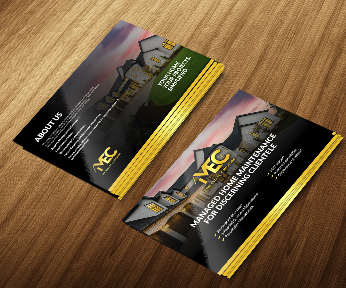 Diseño de Postal por jeffdefy para My Estate Concierge | Diseño #25378647