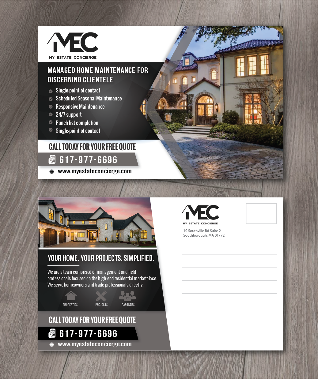 Postcard Design by alex989 for My Estate Concierge | Design #25348558