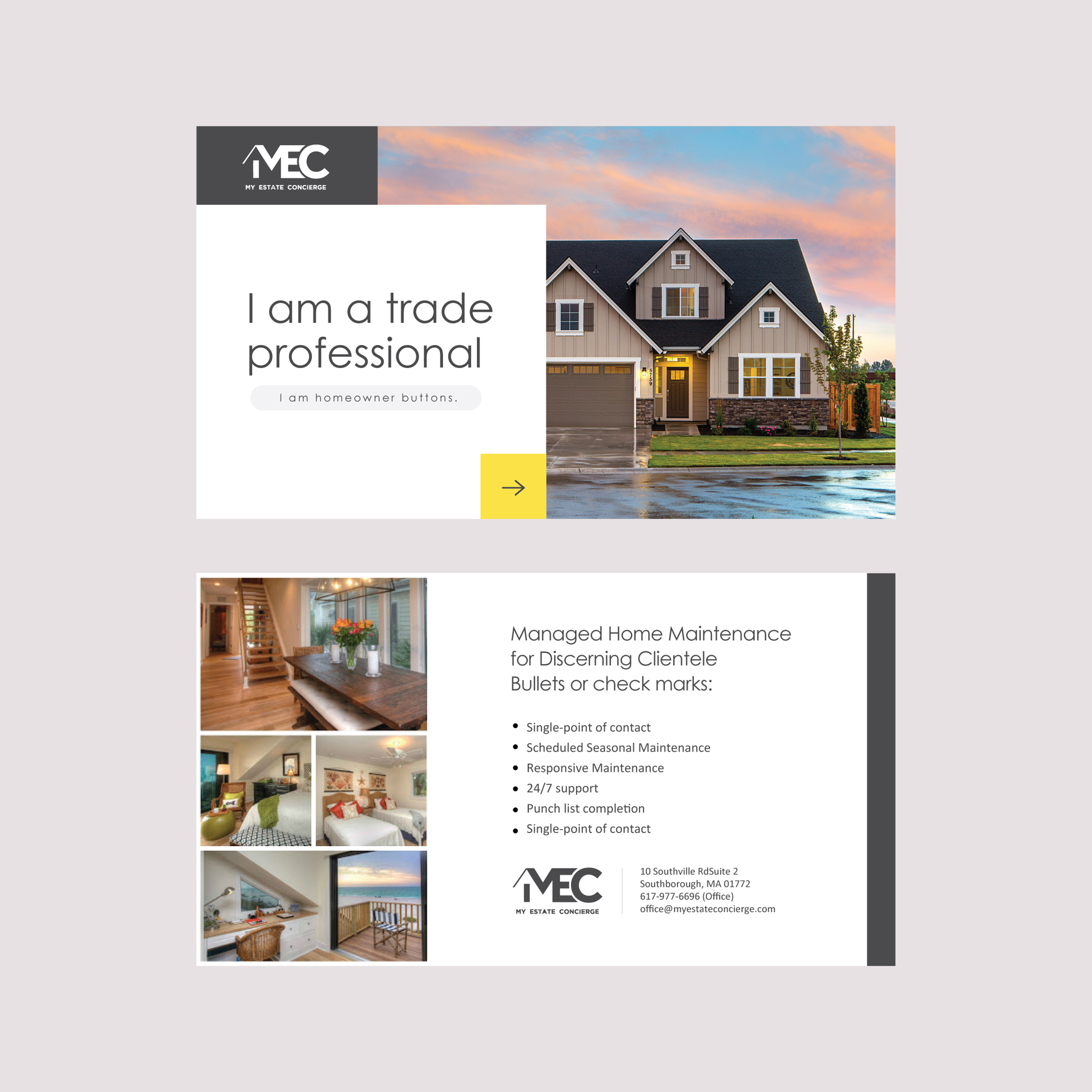 Postcard Design by MasterMind for My Estate Concierge | Design #25347390