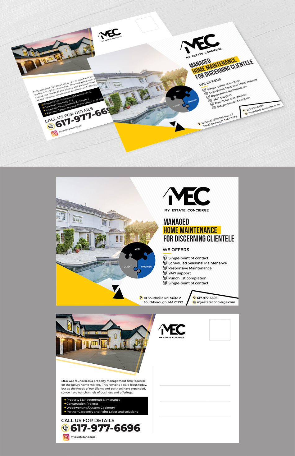 Postkarten-Design von ESolz Technologies für My Estate Concierge | Design #25346140