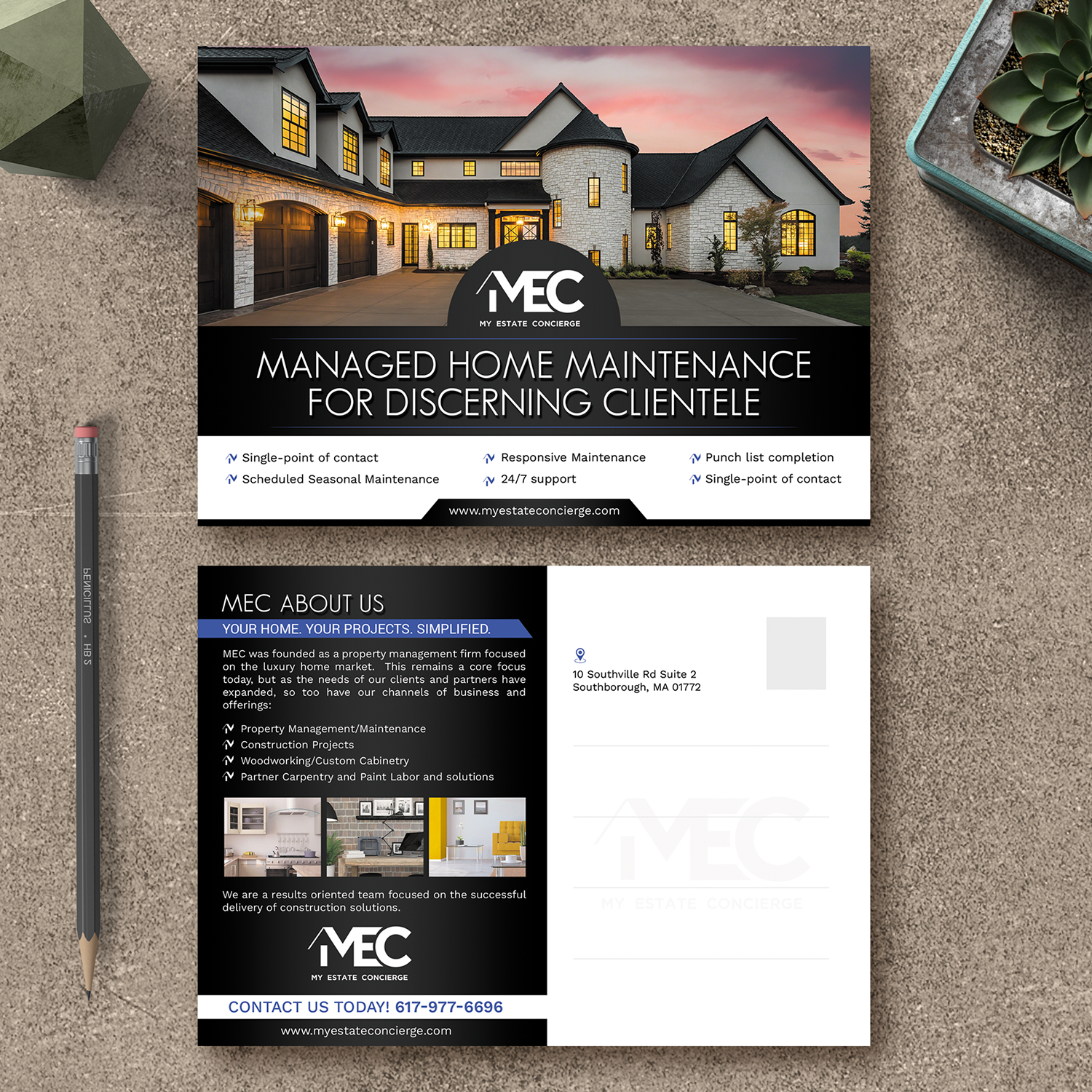 Postcard Design by aspiremedia for My Estate Concierge | Design #25400693