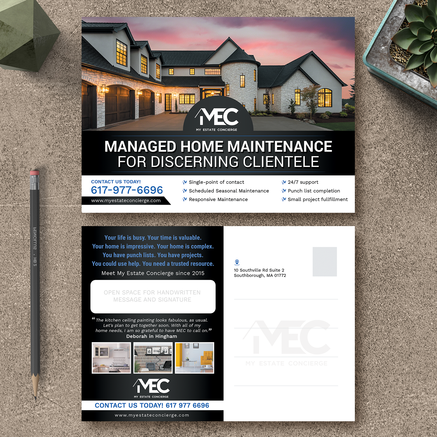 Postcard Design by aspiremedia for My Estate Concierge | Design #25422135