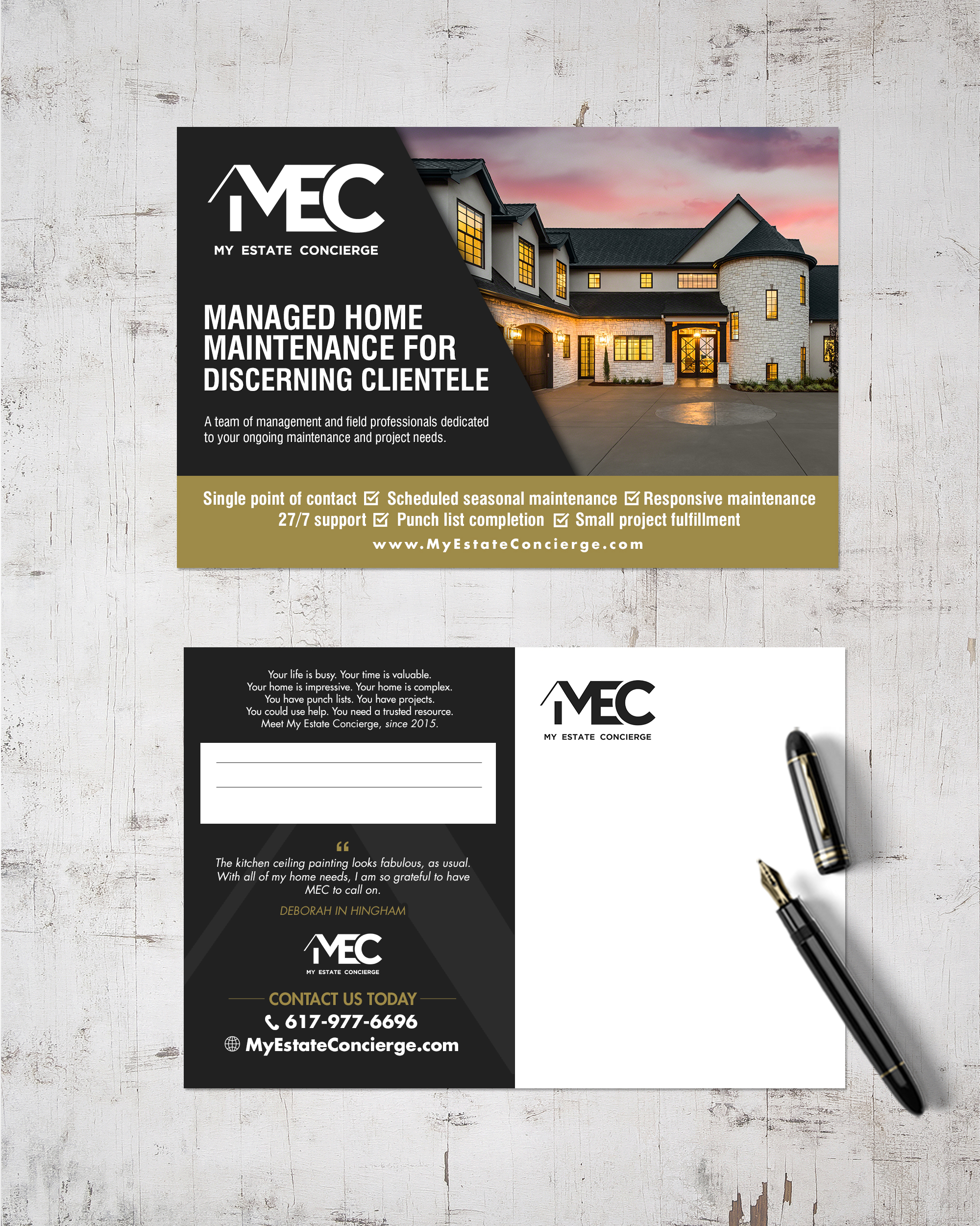 Design de Carte Postale par chandrayaan.creative pour My Estate Concierge | Design : #25437510