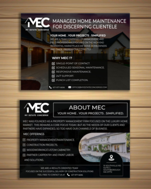 Postkarten-Design von CreativeFeather für My Estate Concierge | Design: #25351311