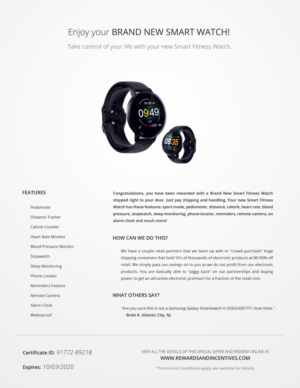 Redesign of Smart Watch Gift Voucher-SEE ATTACHED CURRENT DESIGN | Flyer Design by aniep