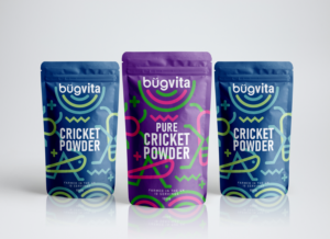 Insect-based foods company needs bright, eye catching pouch design for its Pure Cricket Powder