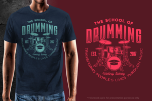 Drumming Merch - Hoodie/TShirt Design | Diseño de Camiseta por gekgrfx