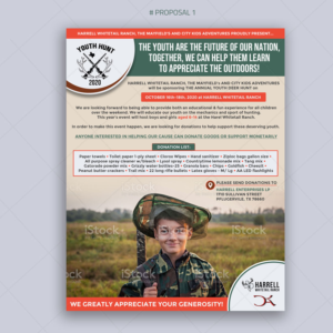 Harrell Whitetail Ranch Youth Hunt | Flyer-Design von DA.