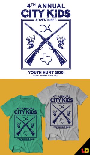 4th annual City Kids Adventures  Youth Hunt at Harrell Whitetail Ranch | T-shirt Design by Uprinteez