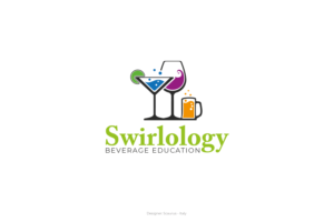 'Swirlology' and then 'wine & beverage education' or just 'beverage education' | Logo-Design von InkThink by Scaurus