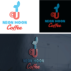 Neon Moon Coffee or Neon Moon Coffee Roasters | Logo Design by emptyboxgraphics
