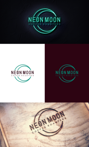 Neon Moon Coffee or Neon Moon Coffee Roasters | Logo Design by GLDesigns