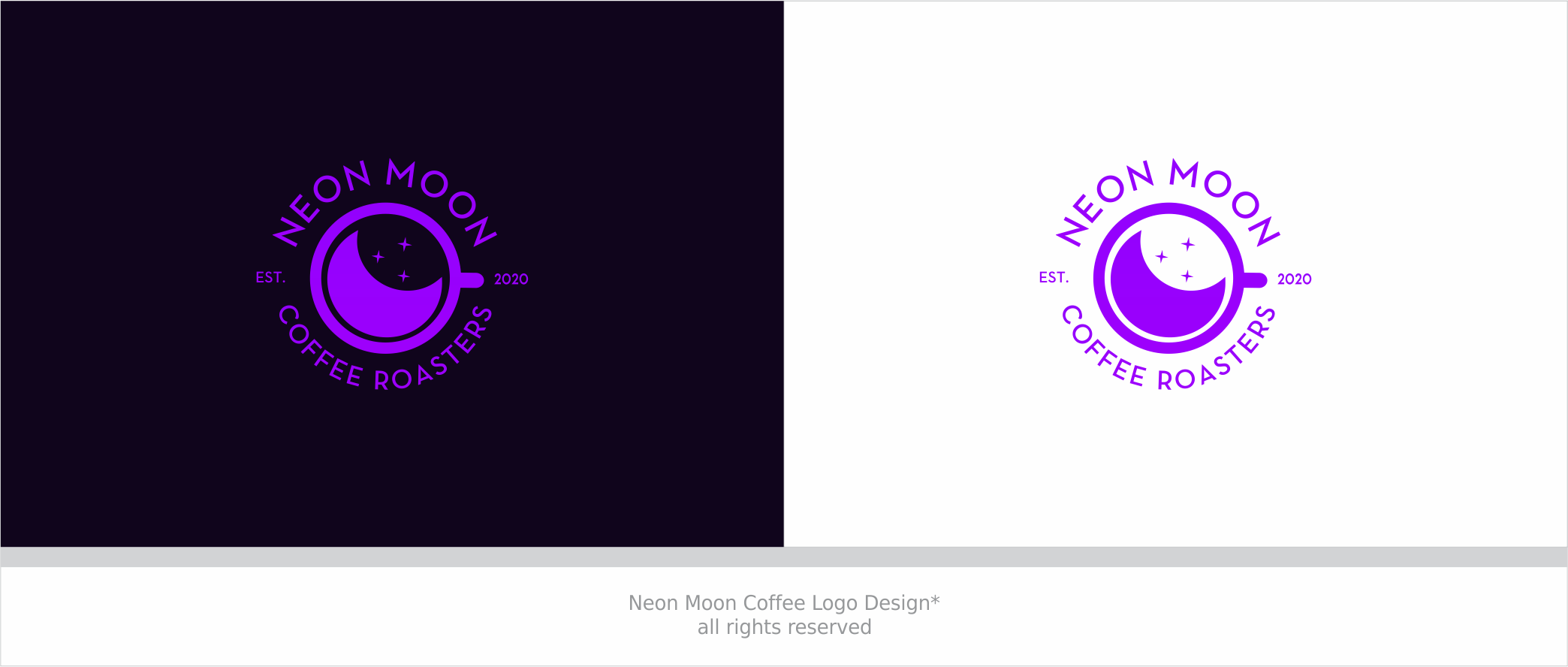 Logo Design by Mimi &amp; Max for Neon Moon Coffee | Design #25342644