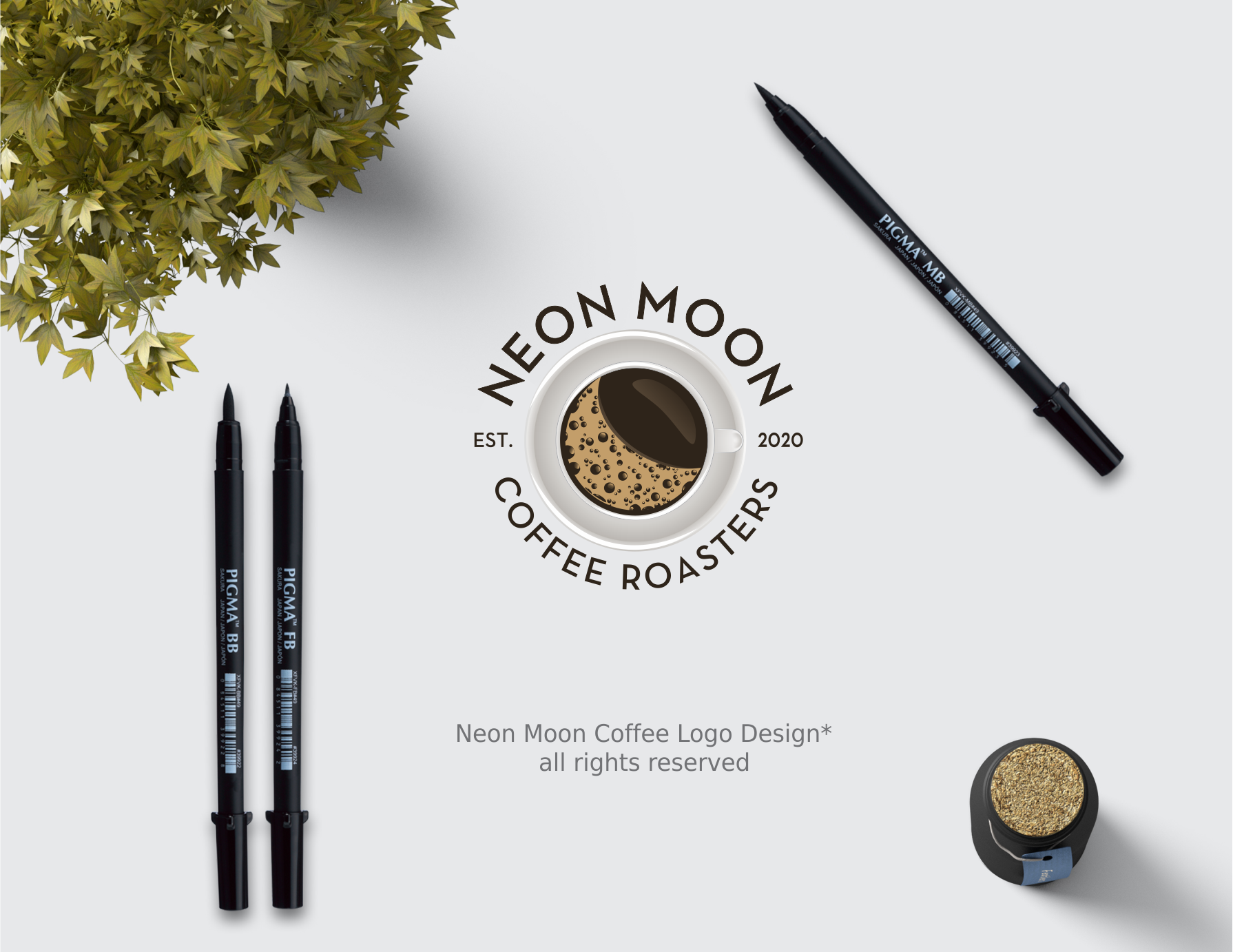 Logo Design by Mimi &amp; Max for Neon Moon Coffee | Design #25362799