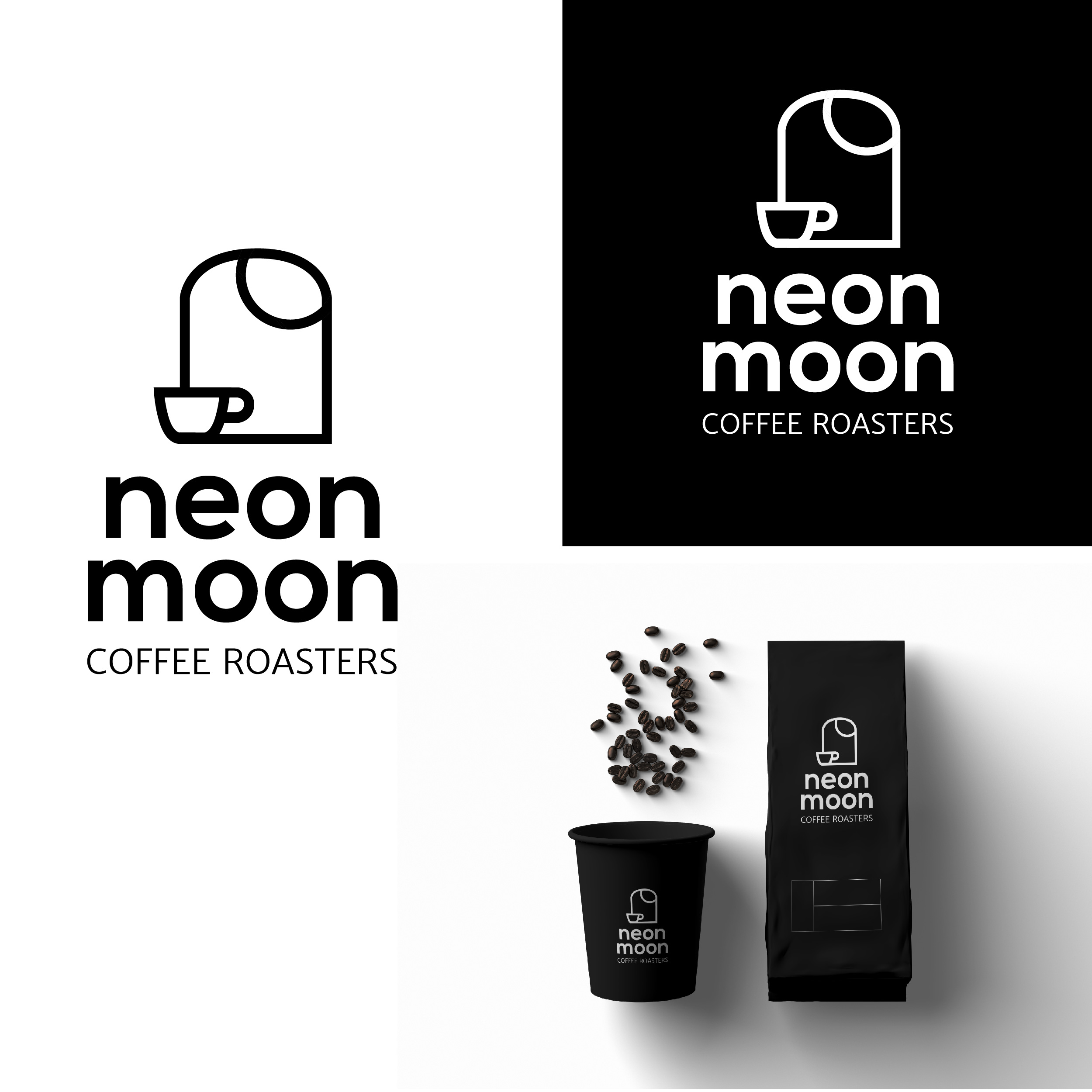 Logo Design by namakumoses for Neon Moon Coffee | Design #25352872