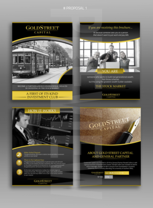 Goldstreet Capital brochure for Investment partnership, young warren buffet | Broschüren-Design von DA.