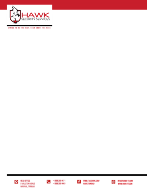 Diseño de Membrete por Raphael Archer para Hawk Security Services Ltd.  | Diseño: #25355325