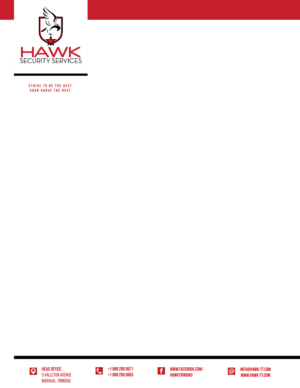 Diseño de Membrete por Raphael Archer para Hawk Security Services Ltd.  | Diseño: #25355433