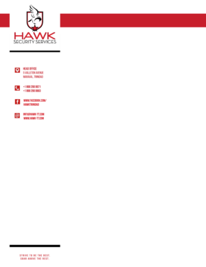 Diseño de Membrete por Raphael Archer para Hawk Security Services Ltd.  | Diseño: #25355440