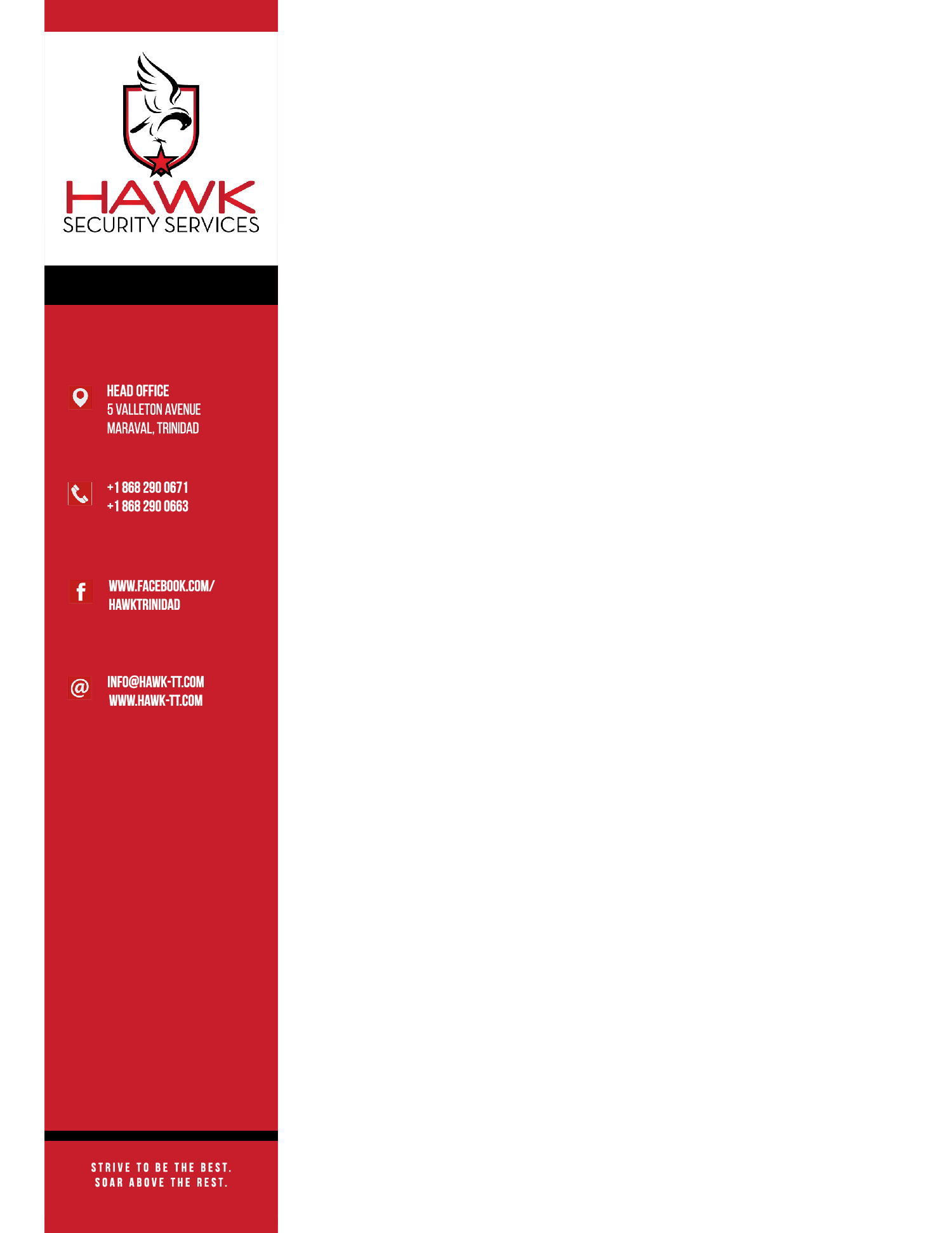 Design En-Tête par Raphael Archer pour Hawk Security Services Ltd.  | Design #25355444