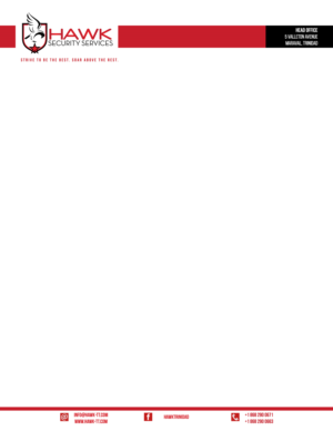 Briefkopf-Design von Raphael Archer für Hawk Security Services Ltd.  | Design: #25362281