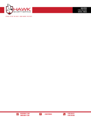 Briefkopf-Design von Raphael Archer für Hawk Security Services Ltd.  | Design: #25362972