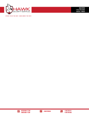 Briefkopf-Design von Raphael Archer für Hawk Security Services Ltd.  | Design: #25364998