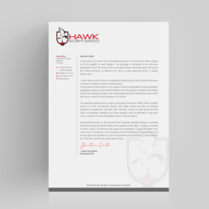 Security Guard Company needs modern professional letterhead to wow clients  | Letterhead Design by Designers Hub