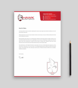 Letterhead Design by Yug Dave for Hawk Security Services Ltd.  | Design #25340498