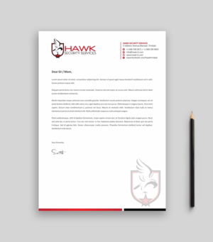 Briefkopf-Design von Dave Paresh für Hawk Security Services Ltd.  | Design: #25340500