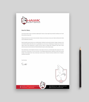 Briefkopf-Design von Dave Paresh für Hawk Security Services Ltd.  | Design: #25340501