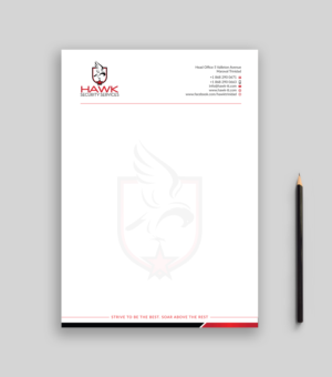 Briefkopf-Design von Musa. A für Hawk Security Services Ltd.  | Design: #25339021