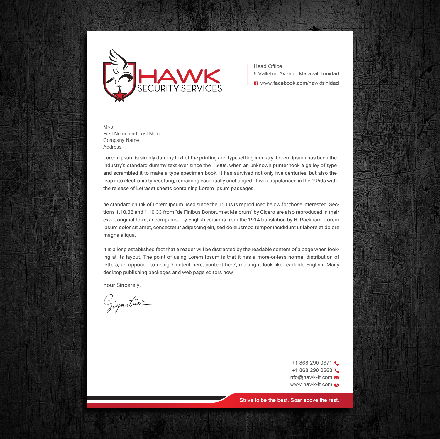 Briefkopf-Design von Uttom 2 für Hawk Security Services Ltd.  | Design #25342180