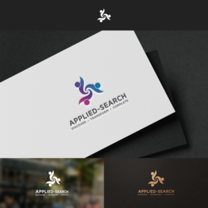 Applied-Search (with the following strap line underneath) Intelligent Recruitment Solutions | Diseño de Logo por Paperfox Designs