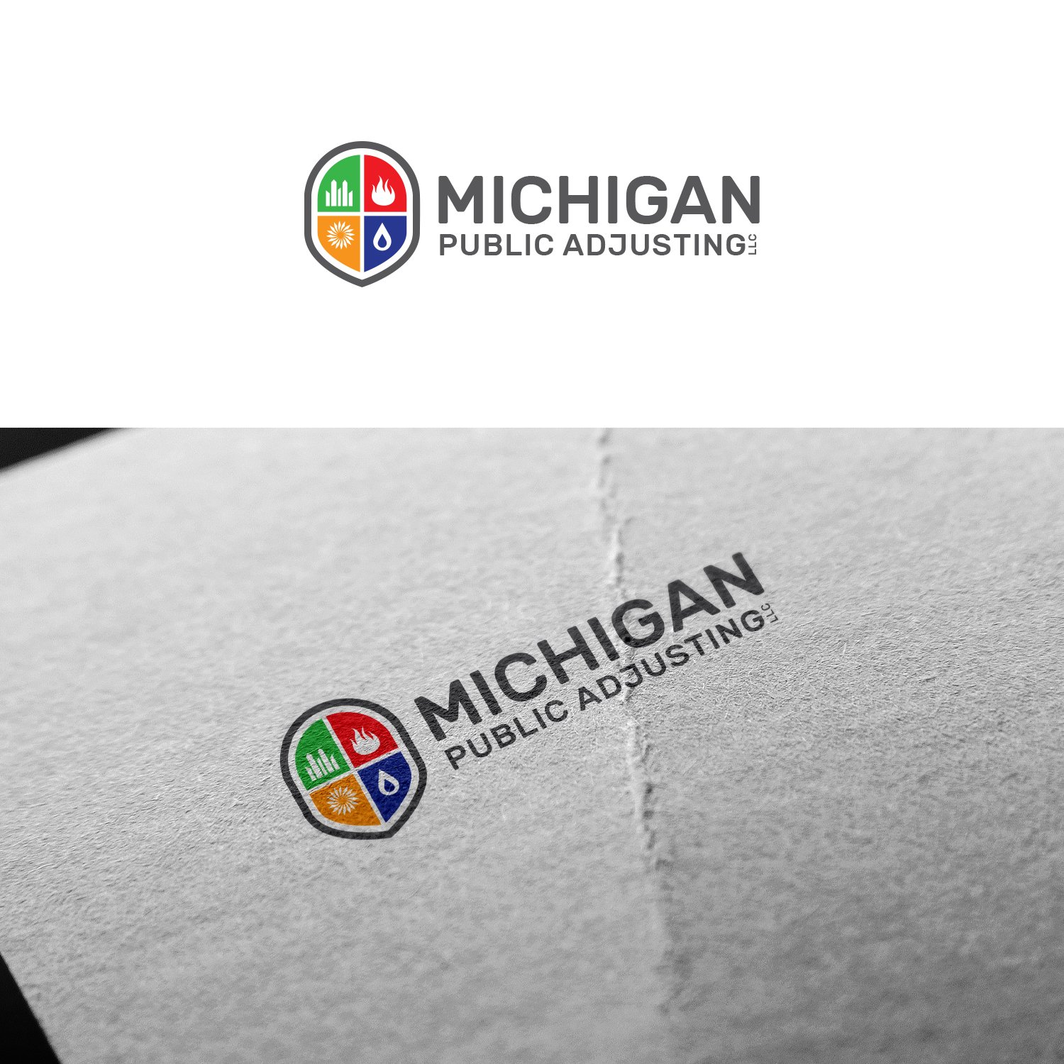 Logo Design by Maxo-Biz for Michigan Public Adjusting LLC  | Design #25344599
