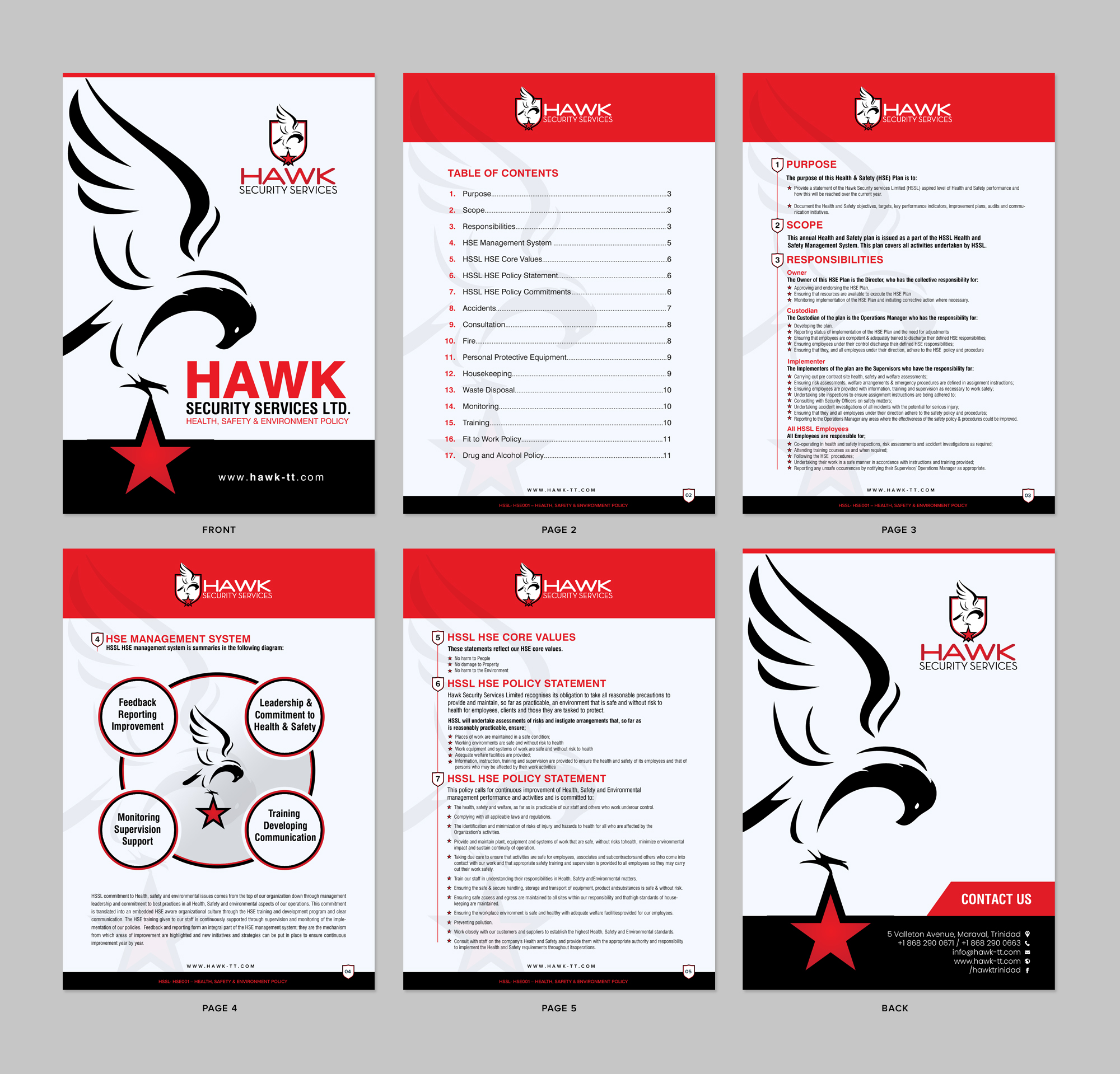 Stationery Design by chandrayaan.creative for Hawk Security Services Ltd.  | Design #25354179