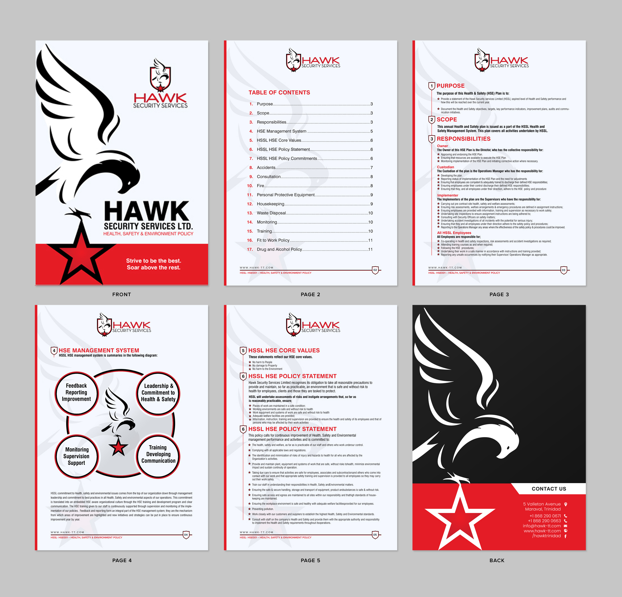 Stationery Design by chandrayaan.creative for Hawk Security Services Ltd.  | Design #25391593