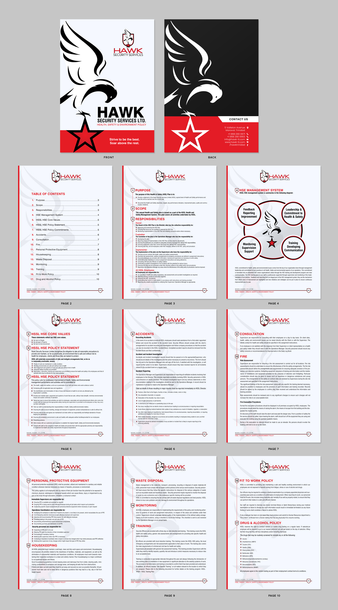 Stationery Design by chandrayaan.creative for Hawk Security Services Ltd.  | Design #25392675