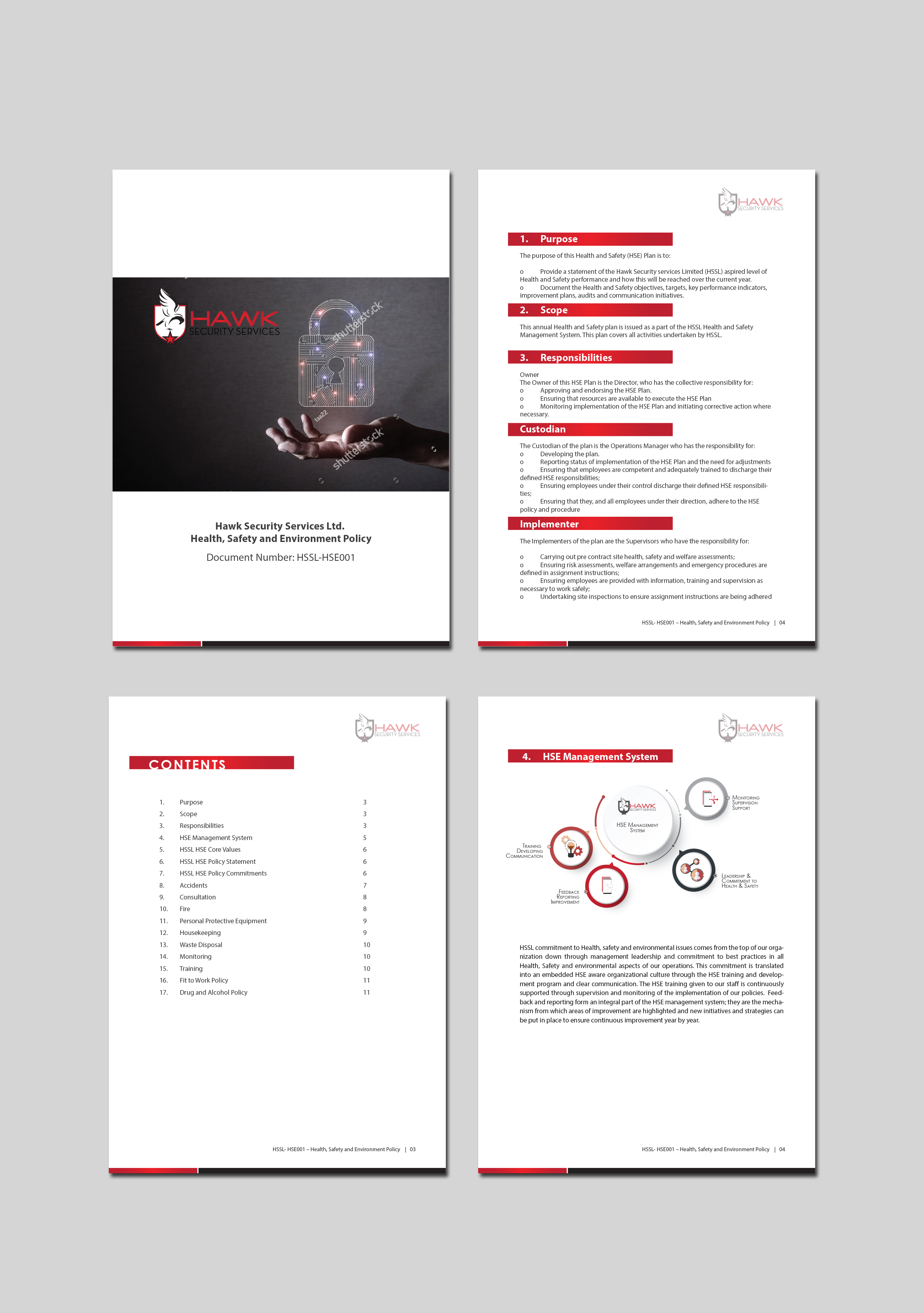 Diseño de Papelería por nafizrahat para Hawk Security Services Ltd.  | Diseño #25349077