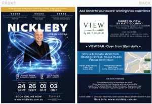 Heading: Nickleby (small font: under Nickleby.. LIVE IN NOOSA) | Diseño de Flyer por Val brito