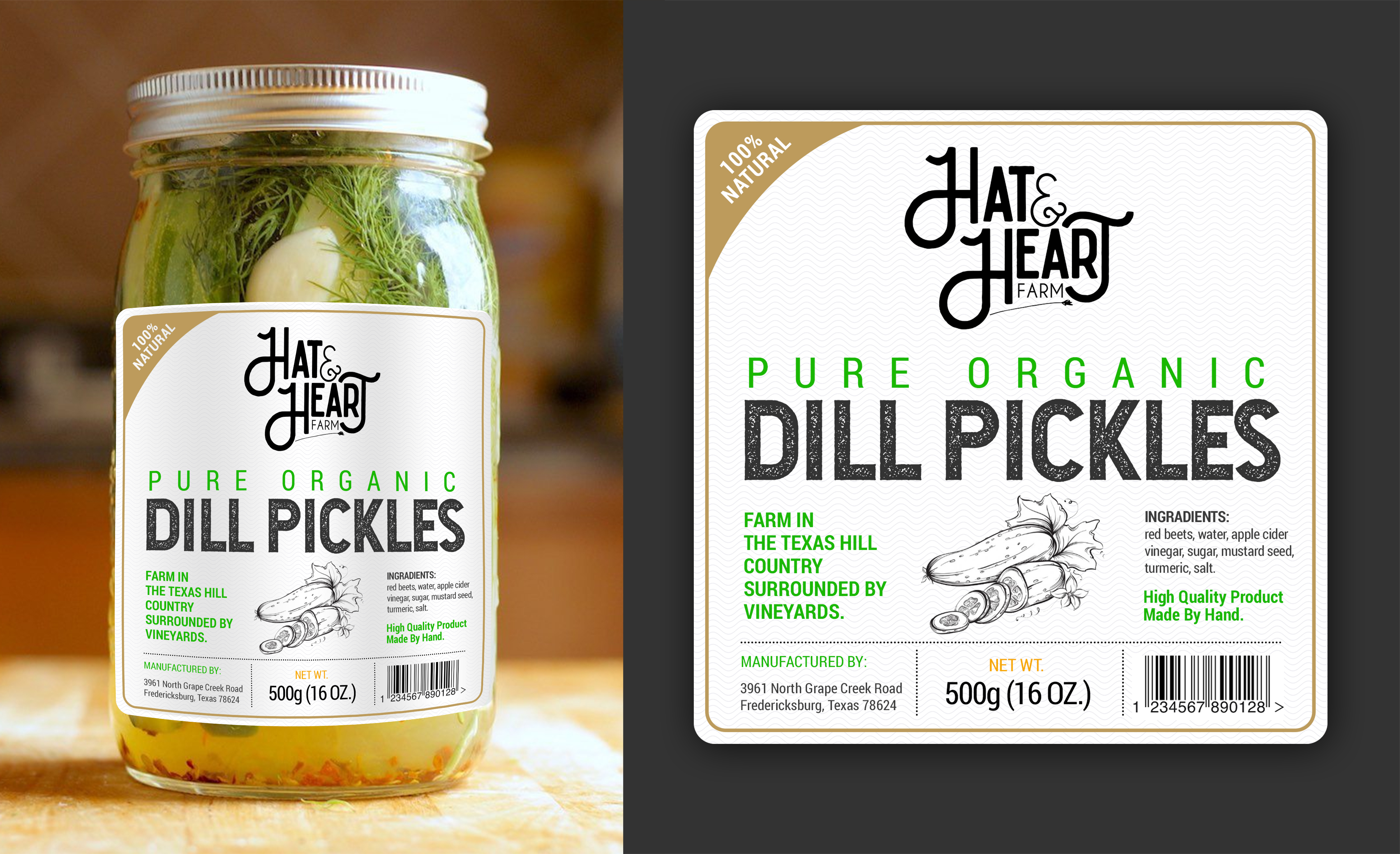 Label Design by SAI DESIGNS for Hat & Heart Farm | Design #25376881