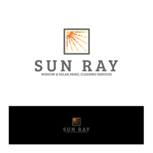 Sun Ray Window and Solar Panel Cleaning Services | Logo Design by michellefrances