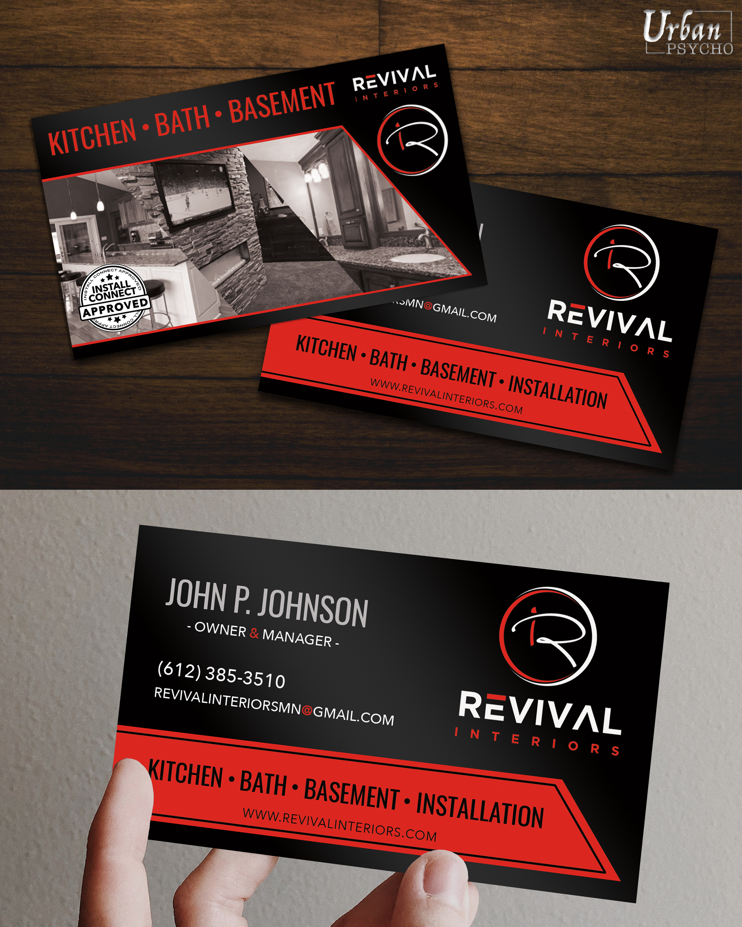 Design de Carte de Visite par Urban Psycho Art pour Revival Interiors | Design #25356188