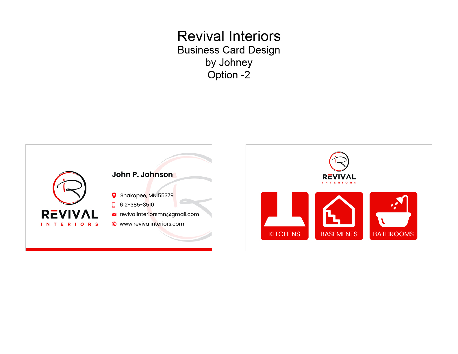 Business Card Design by Johney for Revival Interiors | Design #25351837
