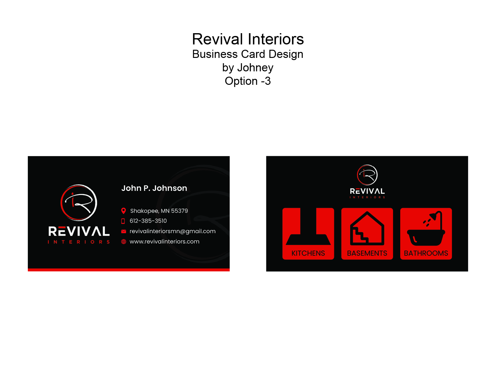 Design de Carte de Visite par Johney pour Revival Interiors | Design #25351840