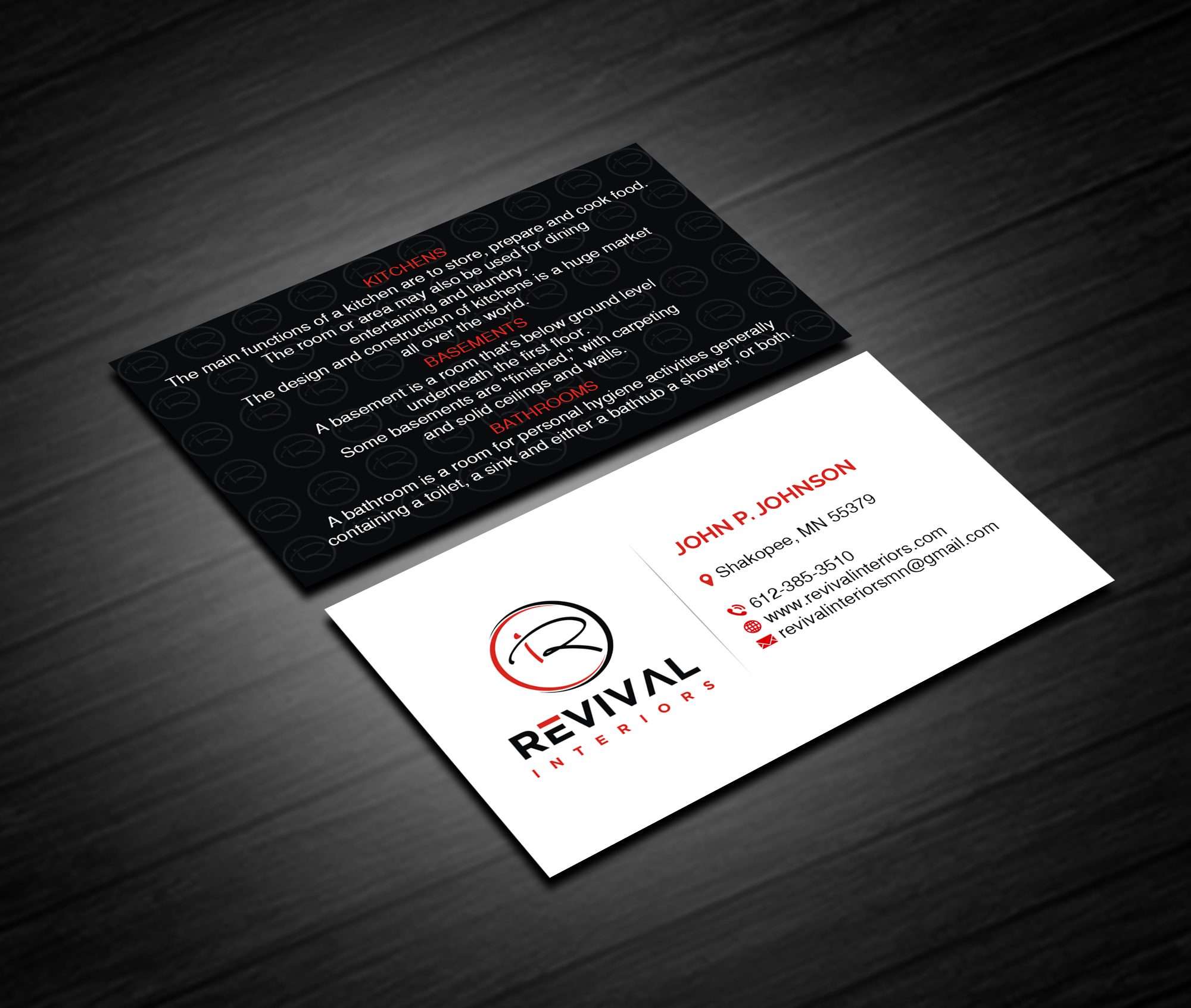 Design de Carte de Visite par Creations Box 2015 pour Revival Interiors | Design #25364325