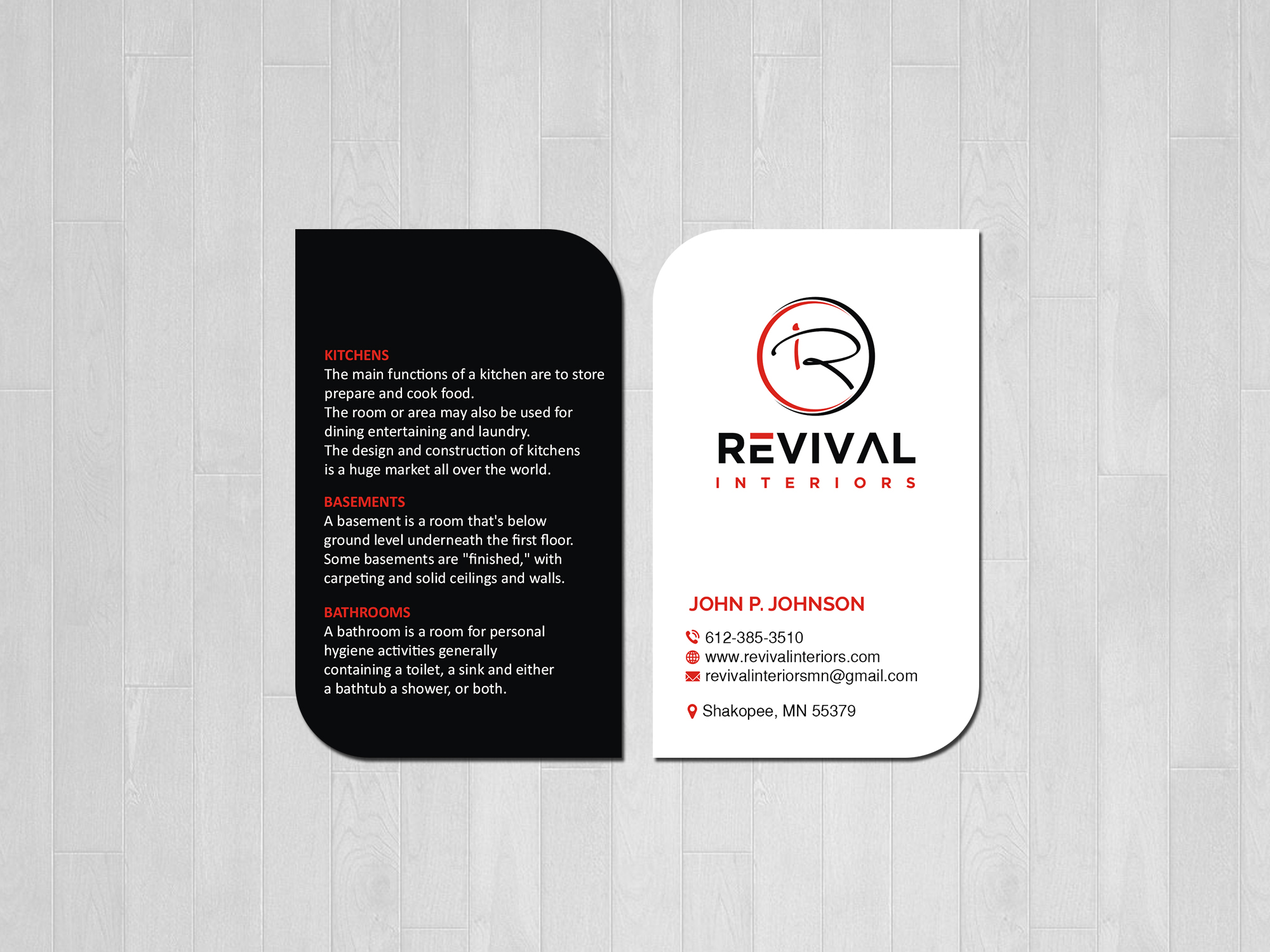Visitenkarten-Design von Creations Box 2015 für Revival Interiors | Design #25371641